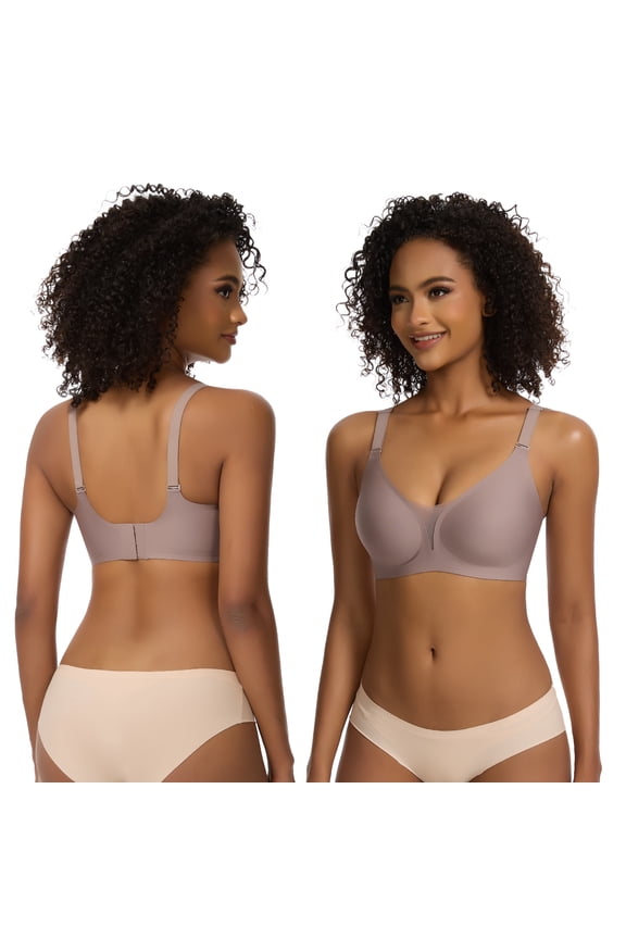 Bras for Women V Neck No Underwire Seamless Bra Mesh Bras Full Coverage T-Shirt Bras Bralettes