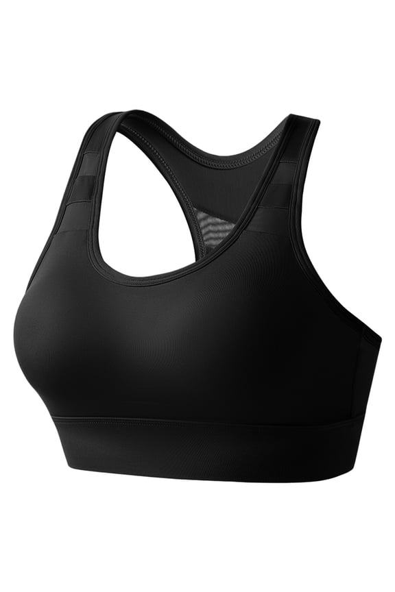Bras for Women Wide Strap Padded Full Coverage High Support Racerback Gym Yoga Bra Womens Seamless Jelly Bras 1 PC