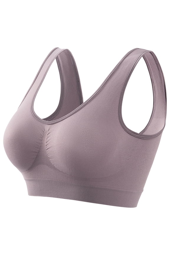 Bras for Women,Wirefree Seamless Sports Bra for Women Breathable Comfort Yoga Running Workout and Sleep Support,Sports Bras for Women,Dark Gray,M