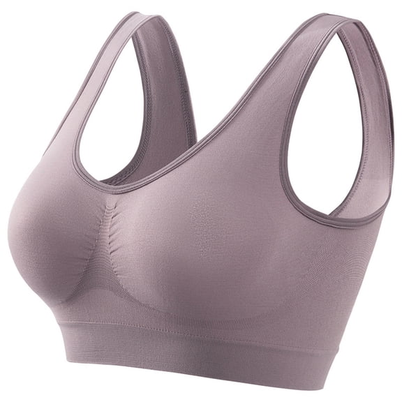 Bras for Women,Wirefree Seamless Sports Bra for Women Breathable Comfort Yoga Running Workout and Sleep Support,Sports Bras for Women,Dark Gray,S