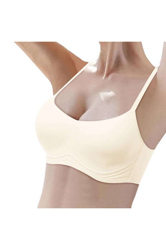 Bras for Women,Wireless Comfort Bra for Side Support and Smoothing Beauty Back Full Coverage Everyday Wear,Sports Bras for Women,White,XL