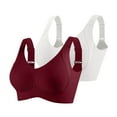 thumbnail image 1 of Bras for Women Wireless Plus Size Fashion Sports Bra Underwear Bra Everyday Underwear Red M-5XL, 1 of 5