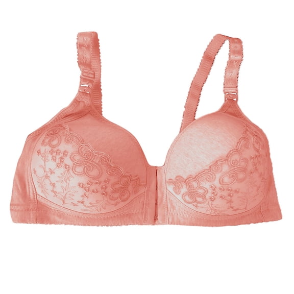 Bras for Women,Wireless Push Up Bra for Women Comfortable Support Bralette Everyday Wear Seamless Soft Underwear,Sports Bras for Women,Hot Pink,42
