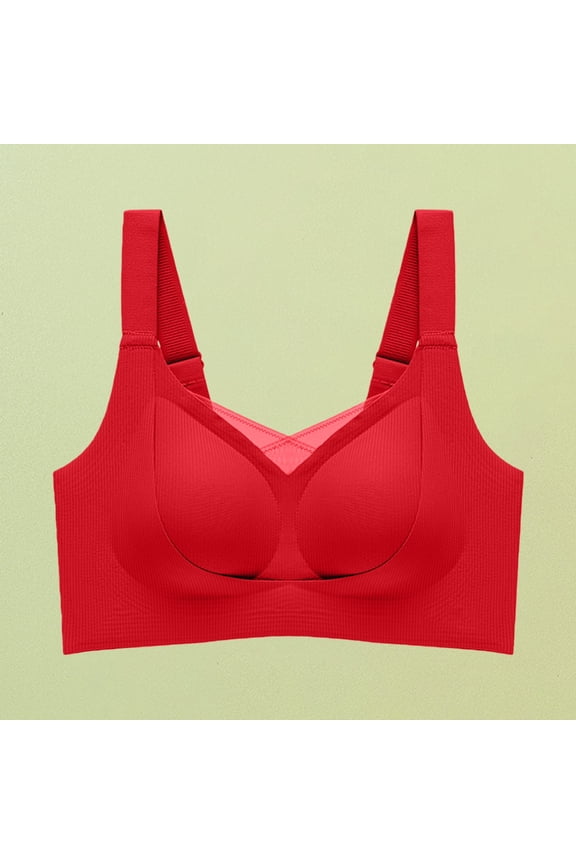 Bras for Women Wireless Supportive Full Coverage Correction Anti Sagging Bra