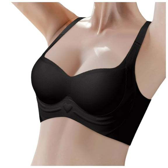 Bras for Women,Wireless T Shirt Bra for Women Seamless Smooth Comfort Everyday Wear Soft Support Wirefree Design,Sports Bras for Women,Black,XL