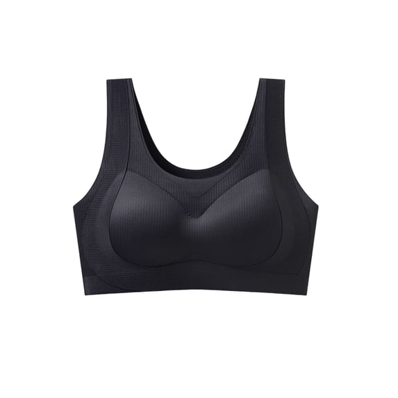 Bras for Women, Women's No Underwire Push Up T Shirt Bras Beauty Back Everyday Bralette Stretch Lightweight Lift Breathable Tank Bras Black L