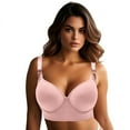 thumbnail image 1 of Bras for Women，Women's Push Up Bra,Full Coverage Underwire Bra,Hide Back Fat Deep Cup Bra,Back Fat Smoothing Bra RosePink 42B, 1 of 5