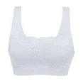 thumbnail image 1 of Bras for Women's Seamless Lace Bra Top With Front Lace Cover Sports Bra on Clearance White XL, 1 of 8