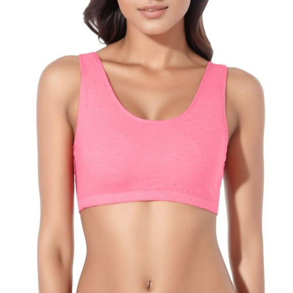 Bras for Women's Tank Style Sports Bra on Clearance Pink 2XL