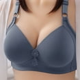 thumbnail image 1 of Bras for Womens,loopsun Woman Oversized Non-wired Bra Glossy Push-up Three-breasted Underwear Bra, 1 of 3