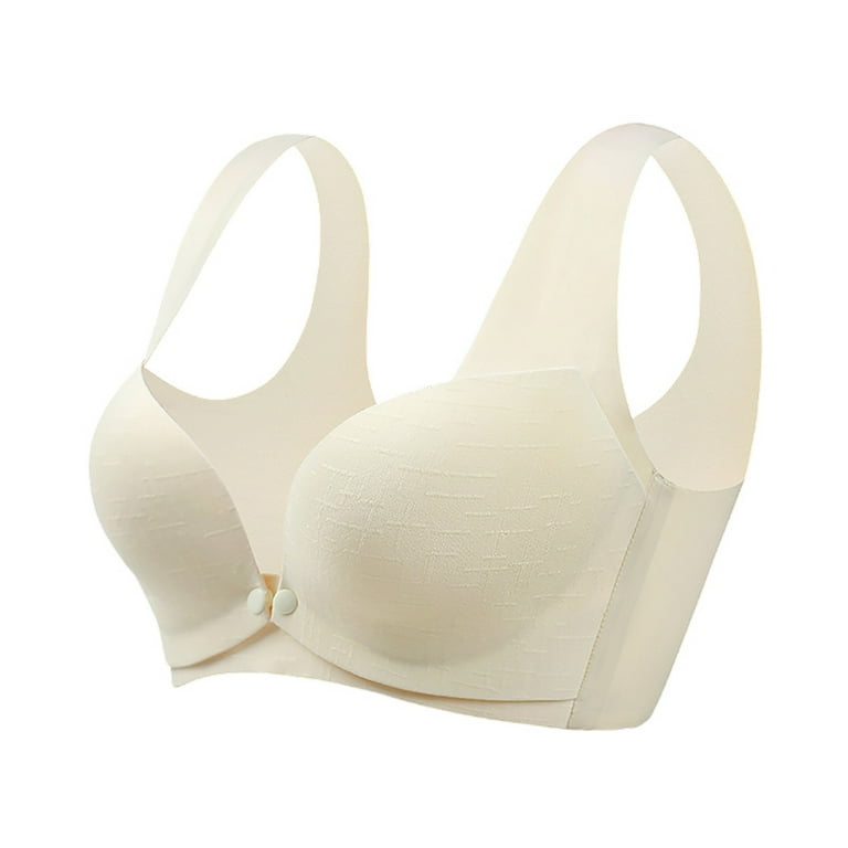 Brasier De Lactancia Materna Pregnancy Bra Wireless Nursing Bras Breastfeeding Gathering Thin Solid Color Anti Sagging Without Trace Yellow 38 Walmart