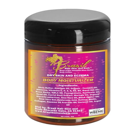Brasil All Natural Whipped Shea Butter Body Cream for Dry Itchy and Peeling Skin