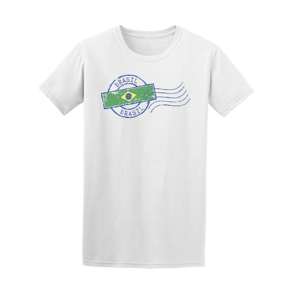 Brasil Brasil Square Flag T-Shirt Men -Image by Shutterstock, Male Medium