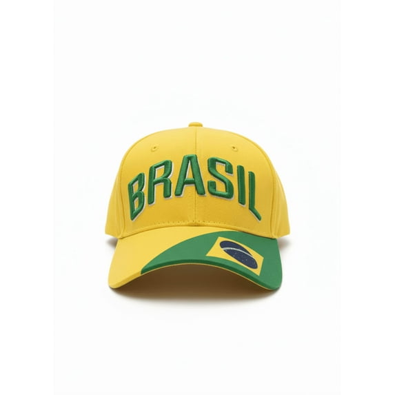 Icon Sports Brazil Fan Cotton Baseball Hat, Adult