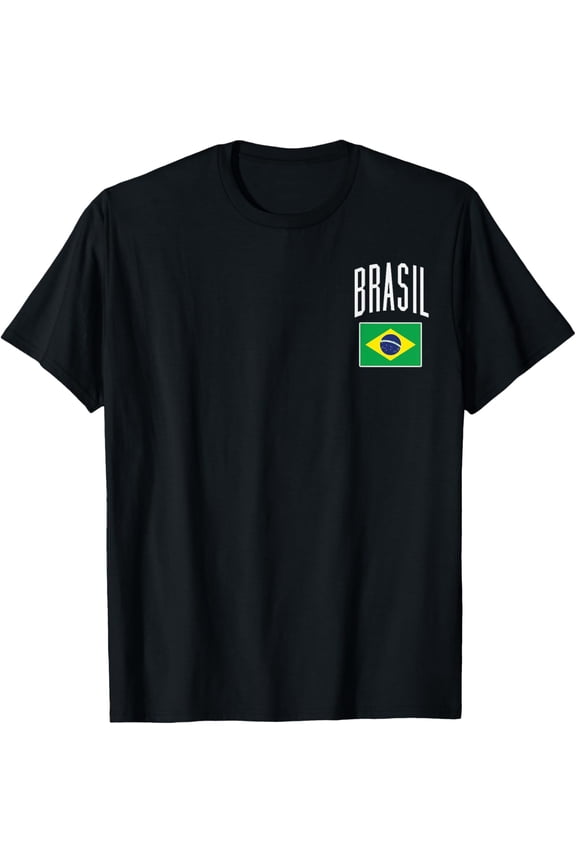 Brasil Flag Brazilian Football Soccer Fan Men Women Kids T-Shirt