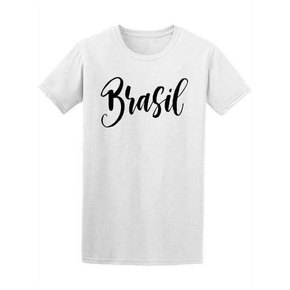 Brasil Modern Brush Art T-Shirt Men -Image by Shutterstock, Male Medium