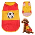 thumbnail image 1 of Brasil Style Breathable Mesh Dog Soccer Jersey Short Sleeve Sports Shirt for Small Medium Large Dogs, 1 of 5