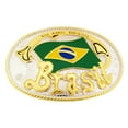 thumbnail image 1 of Brasileira Brazilian Brazil Terra do Brasil BELT BUCKLE Cowboy Western Style, 1 of 2