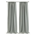 thumbnail image 1 of Brasilia Room Darkening Dual Header Curtain Panel 52" x 95" in Silver, 1 of 6