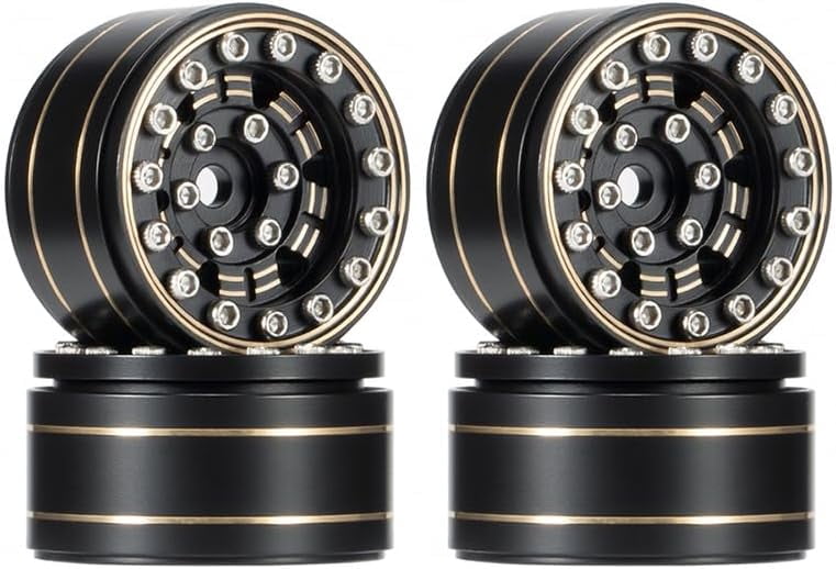 Brass 1.0 Beadlock Wheel Rims Negative Offset Wheels for 1/18 TRX4M ...