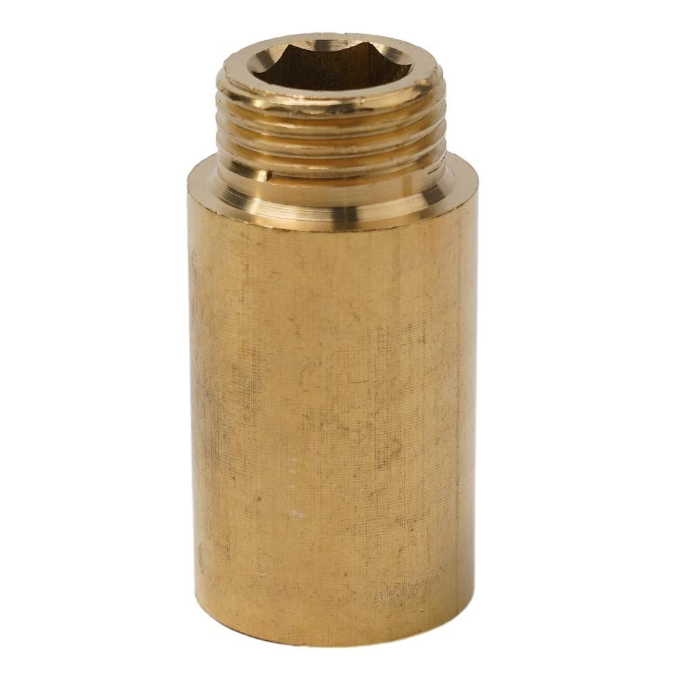 Brass 1/2 Inch Threaded Connection Extension Fitting for Plumbing and