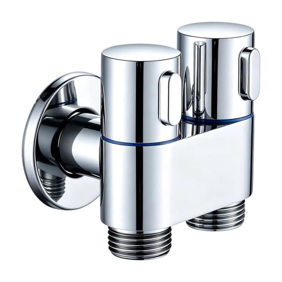Brass 1/2 Inch Threaded Washing Machine Faucet with Dual Shut Off Valves Fitting for Water Inlet and Outlet Compatible with Electric Water Heaters and Laundry Appliances
