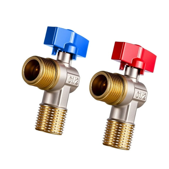 Brass 1/2inch Turn Angles Stop Valves Bathroom High Flows Hot/Cold Shut Off Water Flows Control Valves Regulator