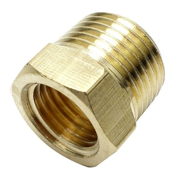Brass 1/4" NPT Male To 1/8" NPT Female Pipe Reducer Threaded Adapter Fitting