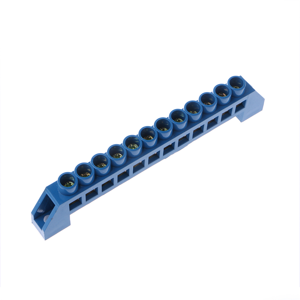 Brass 12 Positions Wire Connector Screw Terminal Barrier Block Green