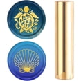 thumbnail image 1 of Brass 2 Styles Pattern Headed Wax Seal Stamp Sea Turtle Seashell Metal 15mm Mini Stamps for Wedding Invitations Envelopes Wrapping Ocean Seashell Summer DIY 1pc, 1 of 9