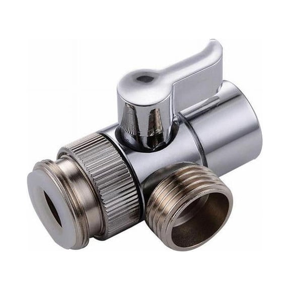Brass 2-in-1 Bidet Shower Head Diverter Valve, Faucet T-Adapter Spout for Toilet Sprayers & Handheld Shower Hoses, Easy Installation, Plumbing Fixture