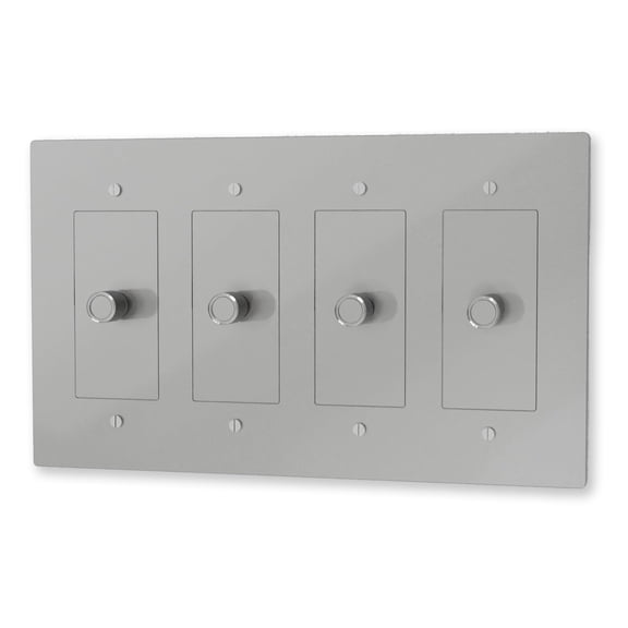 Brass 3 Way Rotary Dimmer Switch - 120V AC - Solid Brass Wall Plate for LED Bulbs - Rotary Dimmer with Knurled Knob - UL Listed Flicker-Free Dimming | Vintage Style Light Control for Home Decor