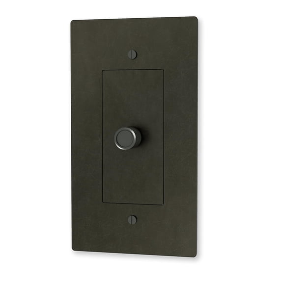 Brass 3 Way Rotary Dimmer Switch - 120V AC - Solid Brass Wall Plate for LED Bulbs - Rotary Dimmer with Knurled Knob - UL Listed Flicker-Free Dimming | Vintage Style Light Control for Home Decor