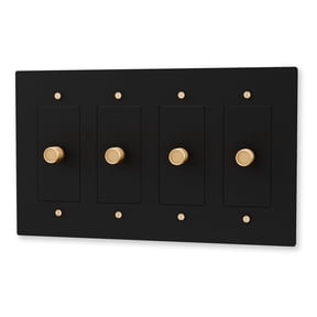 Brass 3 Way Rotary Dimmer Switch - 120V AC - Solid Brass Wall Plate for LED Bulbs - Rotary Dimmer with Knurled Knob - UL Listed Flicker-Free Dimming | Vintage Style Light Control for Home Decor
