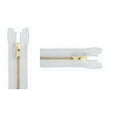 thumbnail image 1 of Brass #3 YKK Lightweight Jacket Separating Zipper - Choose Your Length - Color: White - Made in The United States (1 Zipper Per Pack), 1 of 1