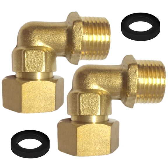 Brass 90 Degree Adjustable Elbow Fitting 0.5 Inch Elbow Fitting Heavy Duty Adapter for Hot/Cold Water Supply connection