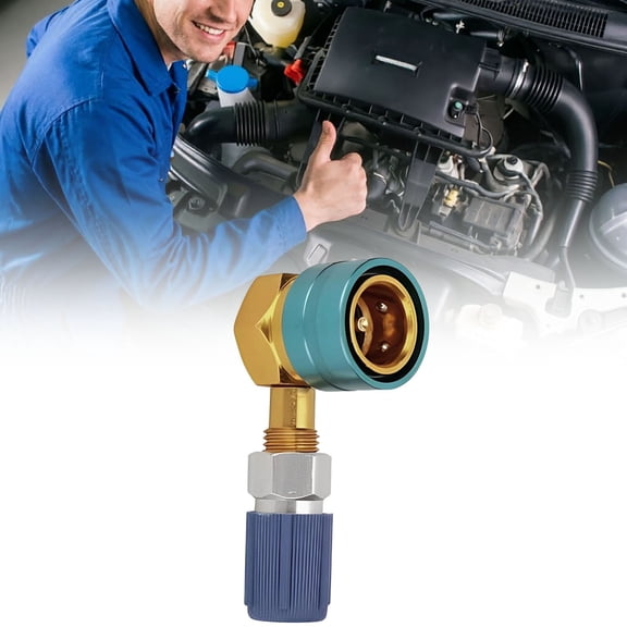 Brass AC Quick Connection Adapter for Refrigerant R134A Conversion and Evacuation - Universal Car Air Conditioning Tool for Quick Coupler Evacuation and Recharging