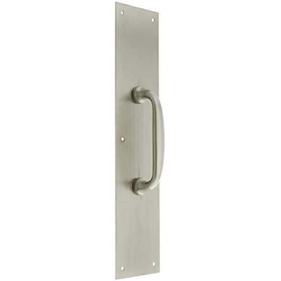 Brass Accents 4 x 16 in. Push Plate with Pull - Polished Brass