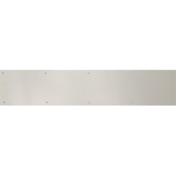 Brass Accents  6 in. x 28 in. Kick Plate Satin Nickel Screw Mount
