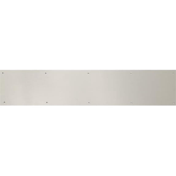 Brass Accents 6 in. x 28 in. Kick Plate Satin Nickel Screw Mount