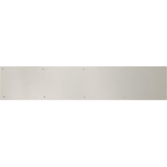 Brass Accents A09-P0830-619ADH 8 in. x 30 in. Kick Plate Satin Nickel Adhesive Mount