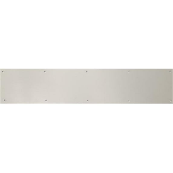 Brass Accents A09-P0640-670ADH 6 in. x 40 in. Kick Plate Satin Nickel-Aluminum Adhesive Mount