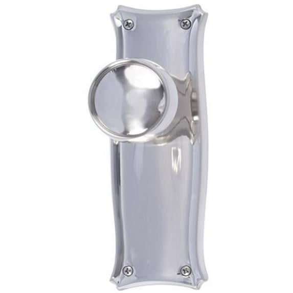 Brass Accents D07-K358A-MNH-619 Manhattan 7.69 in. Dummy Door Knob Set with Passage 2.38 in. Backset - Satin Nickel Finish