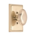 thumbnail image 1 of Brass Accents D07-K537D-WND-605 Quaker Backplate & Windsor Knob Double Dummy Set - Polished Brass, 1 of 1