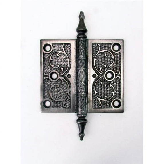 Brass Accents H05-H443S-605 3.5 x 3.5 in. Victorian Design with Butt 0.5 in. Steeple Tip, Polished Brass