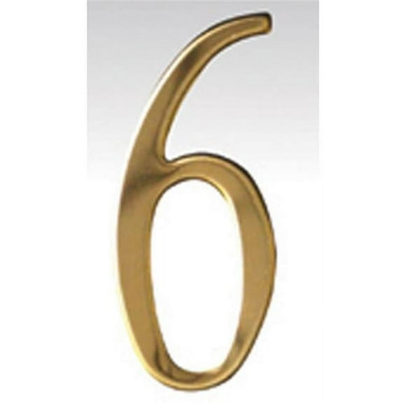 Brass Address Numbers - Brass - 3 Number - Size 6