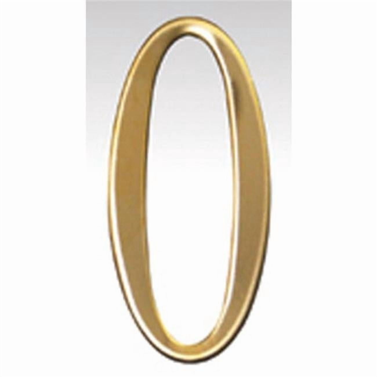 Brass Address Numbers Size - 3  Number - 0-Brass
