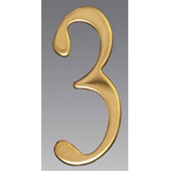 Brass Address Numbers Size - 3 Number - 3-Brass