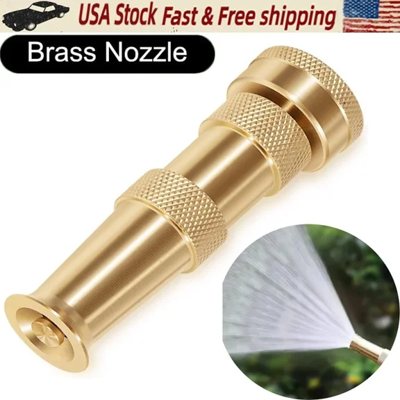 Brass Adjustable Spray Nozzle Powerful Water Stream Nozzle For Garden Sprayer