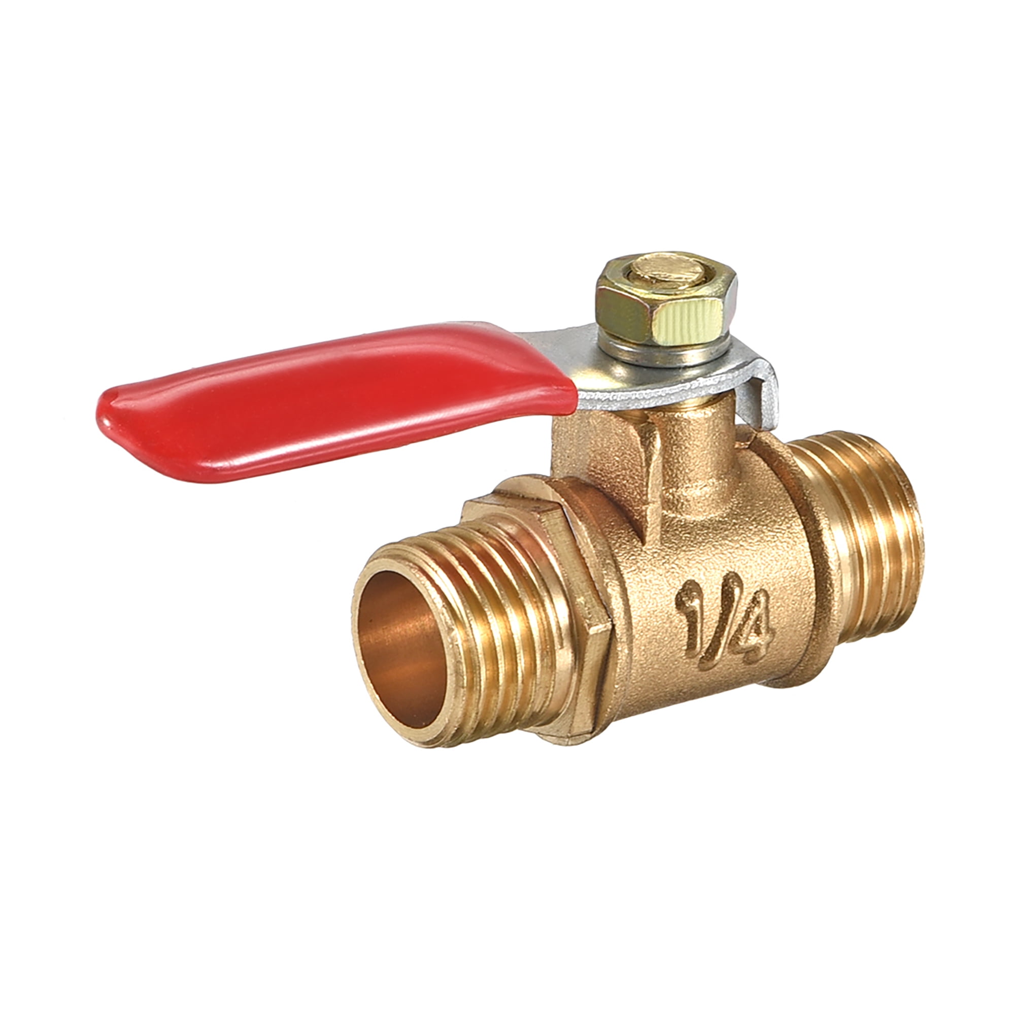 Brass Air Ball Valve Shut Off Switch G1/4 Male to Male Pipe Coupler 180